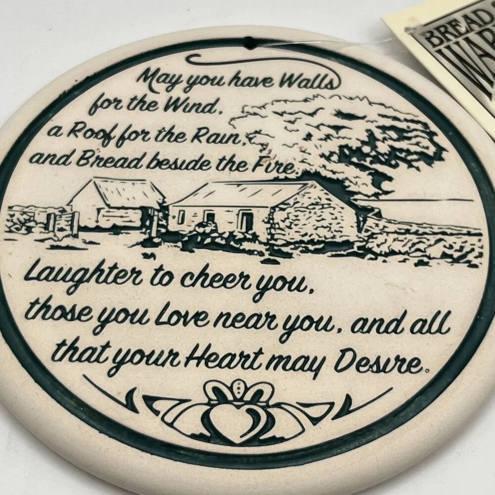 Seneca Ceramics New Bread Bun Warmer Irish Blessing Handcrafted Holiday USA Made